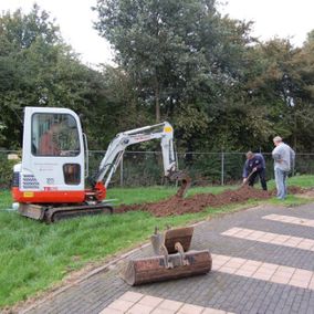 graszoden omleggen met machine